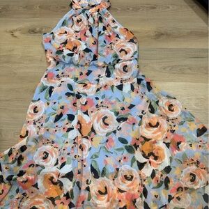Vince Camuto Multicolor Floral High Low Dress